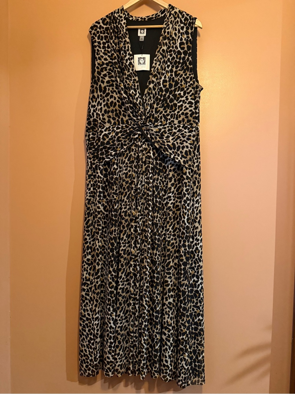 Anne Klein Women’s Size 18W Leopard Maxi Dress Cocktail Wedding Guest NWT